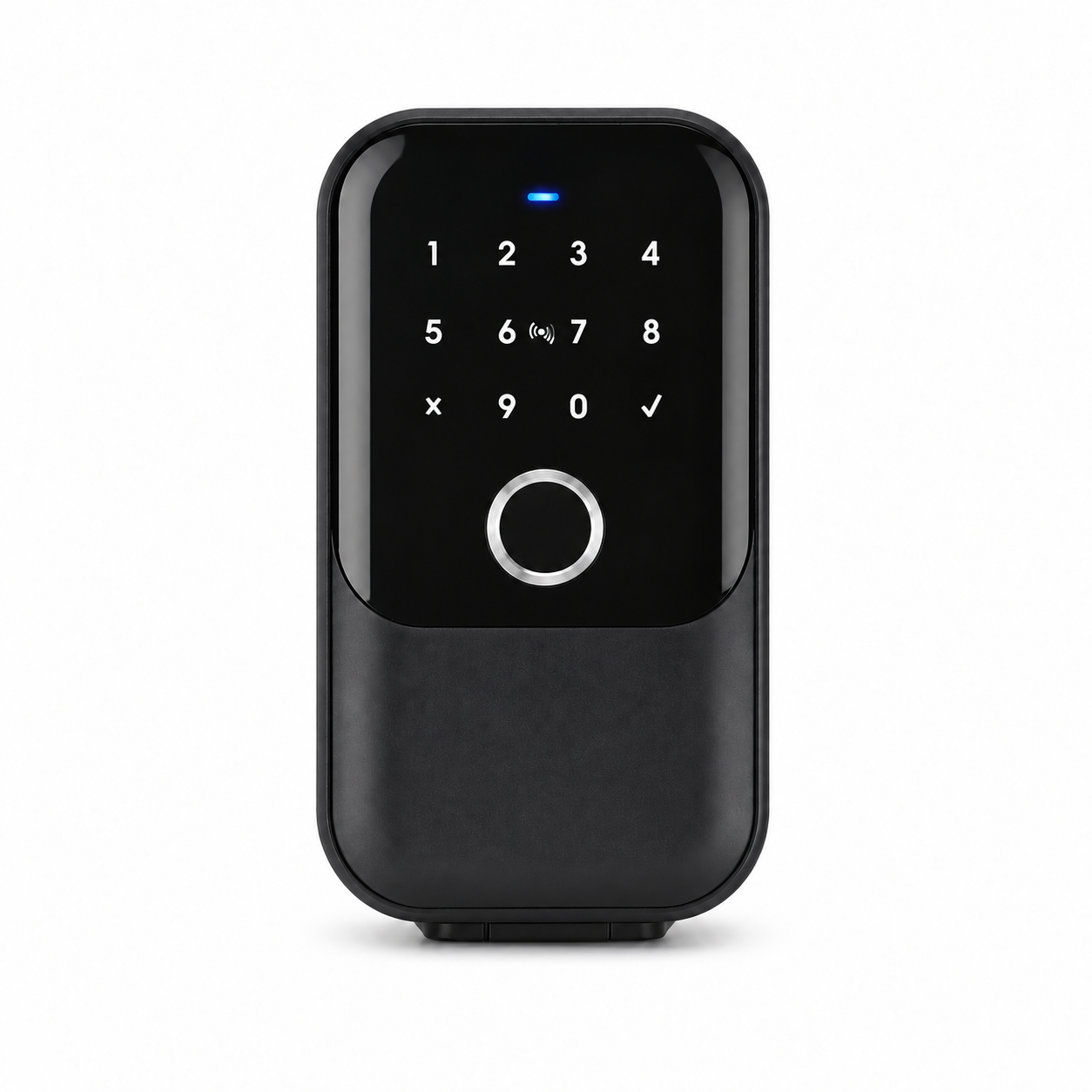 ArdanShield KeyGuard Pro black smart key safe with keypad and fingerprint sensor on a white background