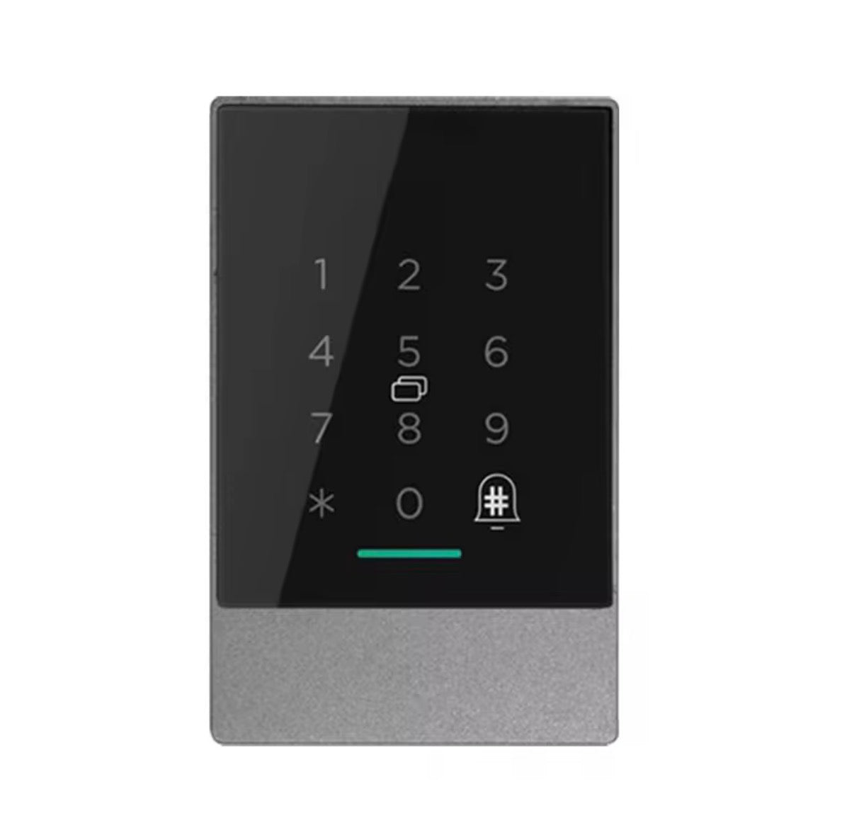 ArdanShield AccessPoint smart access control keypad with TTLock compatibility, fingerprint reader, RFID and PIN entry on white background