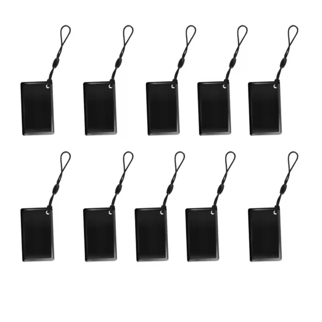 Image of 10 RFID IC Keycards with keyring fabric loops