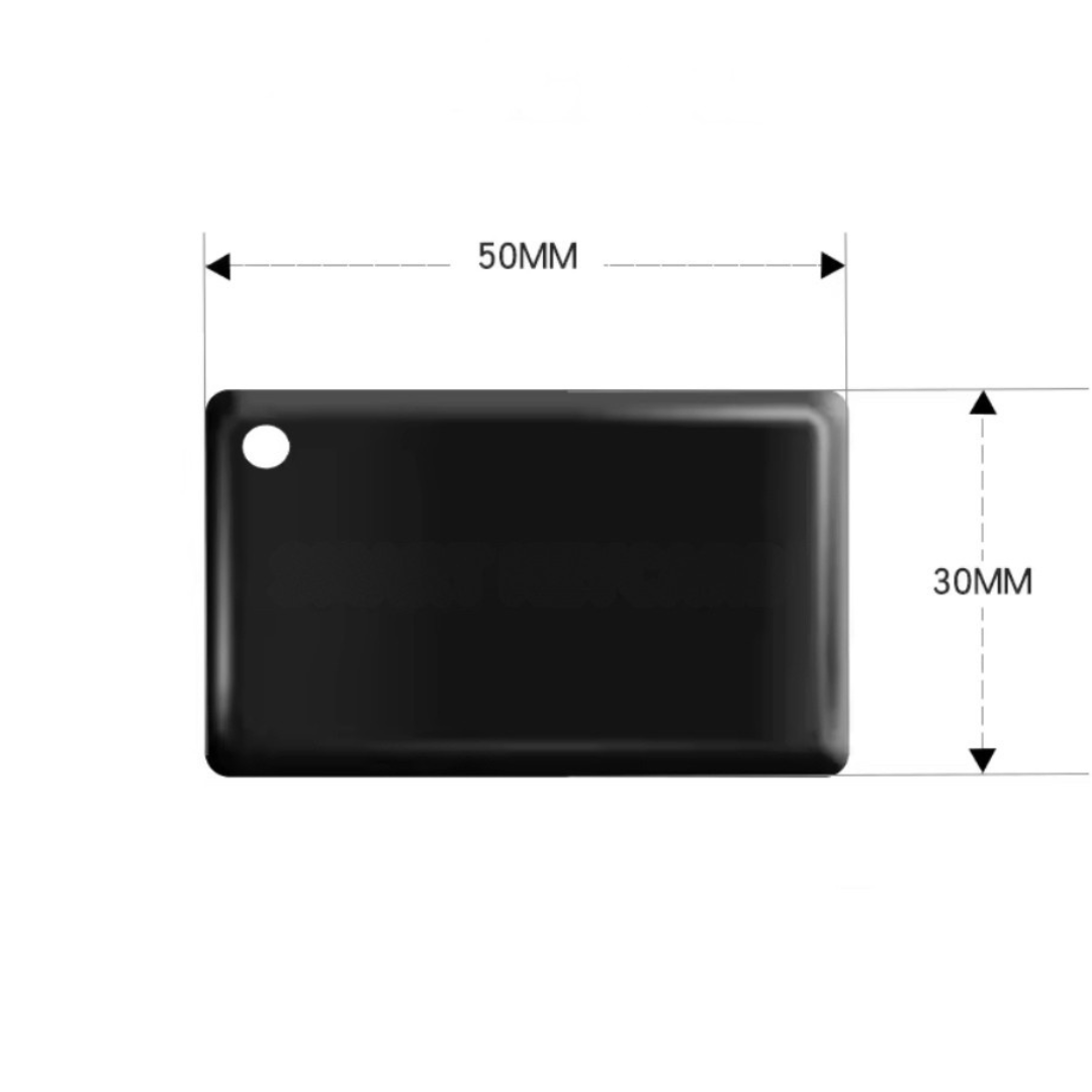 ArdanShield RFID IC Keycard Dimensions showing 50mm x 30mm