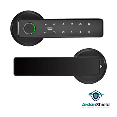 ArdanShield RoomVault Smart Lock Fingerprint RF Card, Password lock in Black colour variation