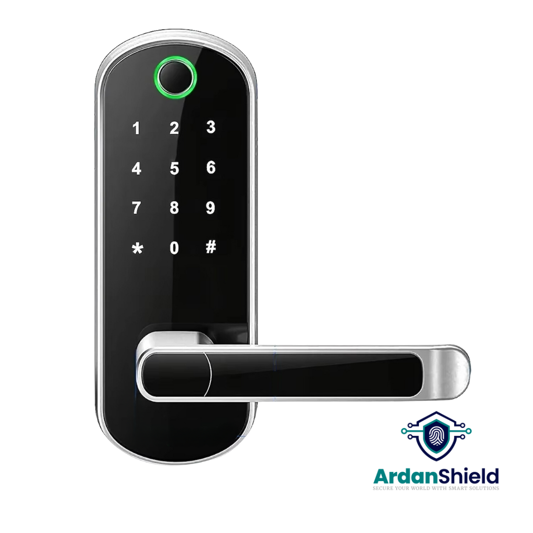 ArdanShield FusionGuard Smart Lock Front Face in Silver Colour