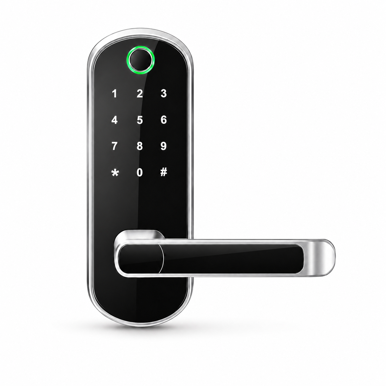 ArdanShield FusionGuard TTLock smart lock silver fingerprint keypad door lock for UK homes Airbnb and offices