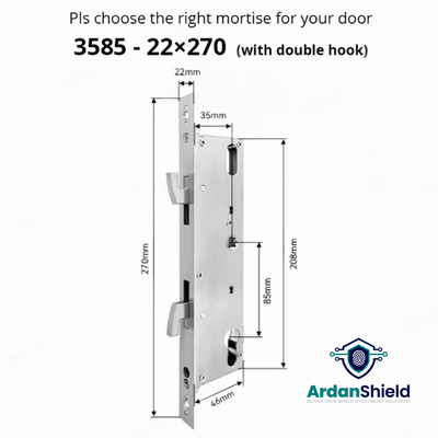 SwiftLock Mortice 3585, Dimensions 22x270-Sliding