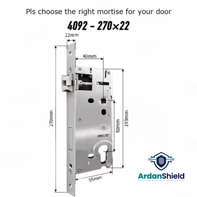 SwiftLock Mortice 4092, Dimensions 22x270mm