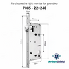 SwiftLock Mortice 7085, Dimensions 22x240mm