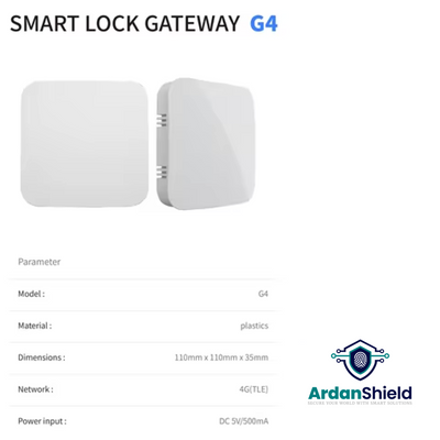 TTLockGateway G2 information image, Material: abs, Dimensions: 110x110x35mm, Network: 4Gtle,  Power Input: DC 5V/500MA