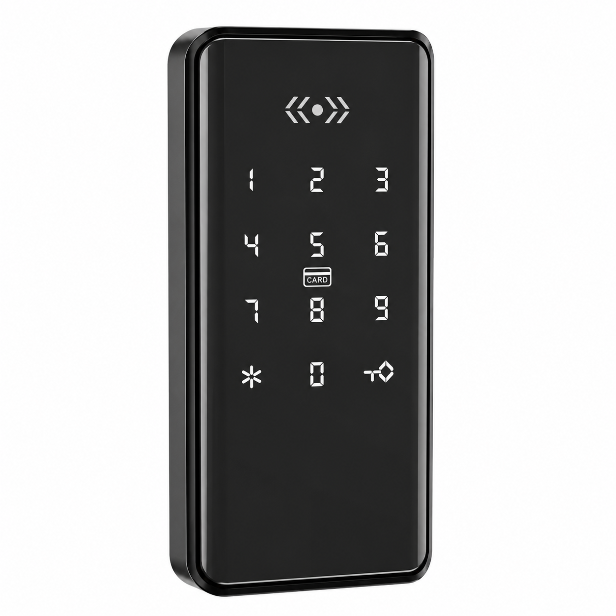 ArdanShield AccessCore Black / RFID & Passcode smart cabinet lock, product-only view on white.