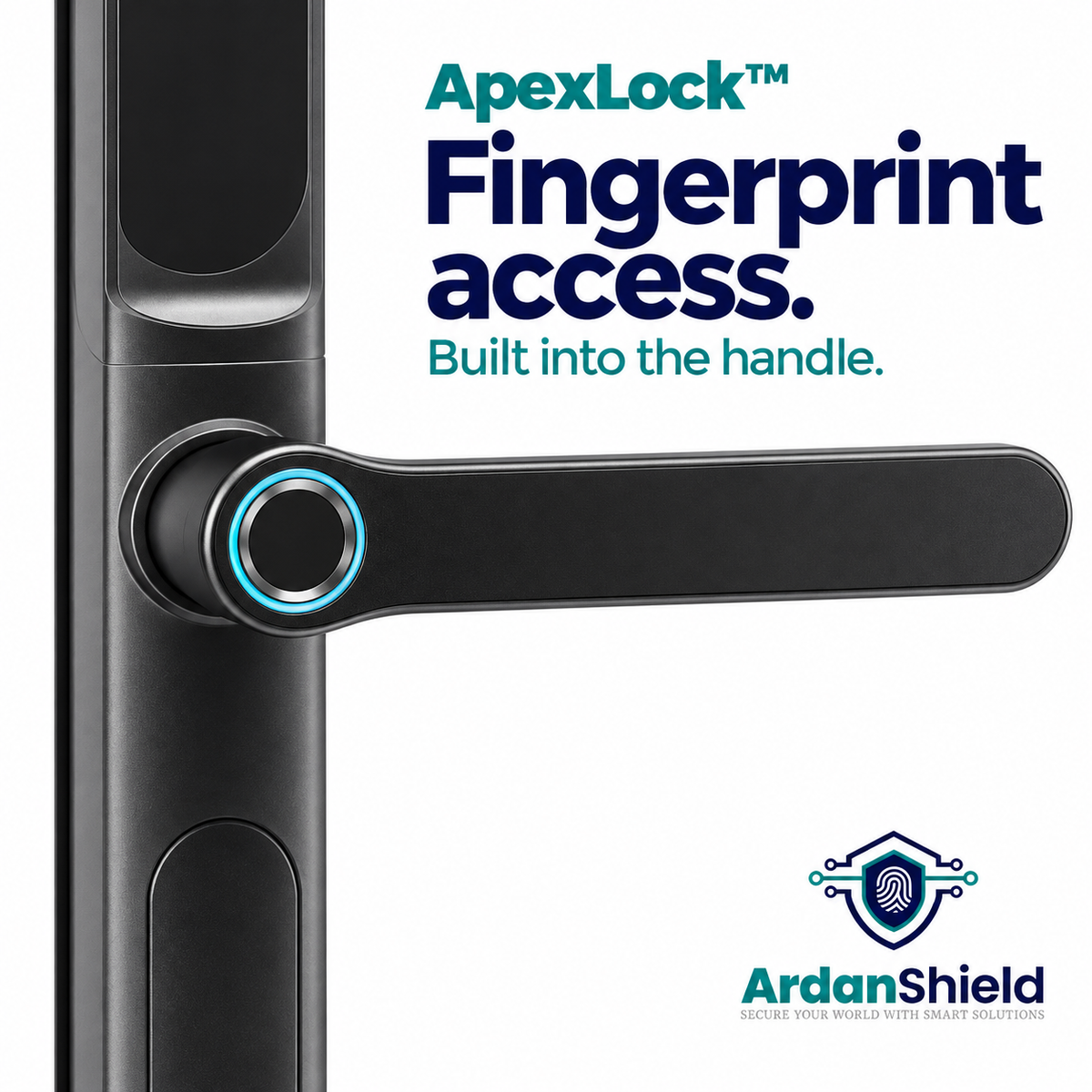 ApexLock fingerprint sensor integrated into the exterior handle pivot