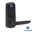 Angled view of FortiLock Biometric Smart Lock in Black – features digital keypad entry and fingerprint access with ArdanShield branding